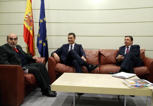 Reunión de Pedro Sánchez con el director general de la FAO, José Graziano da Silva.