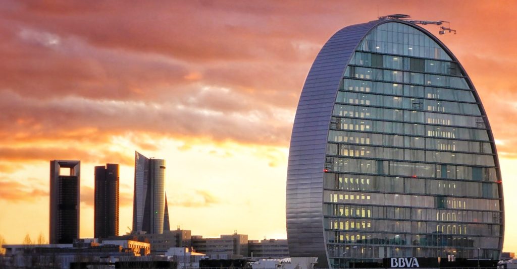 La Vela, sede corporativa de BBVA en Madrid.