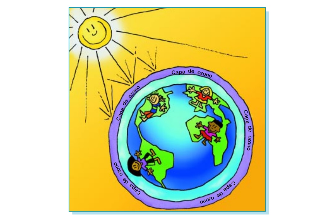 La capa de ozono progege de la radiación ultravioleta (© UNEP 1998)