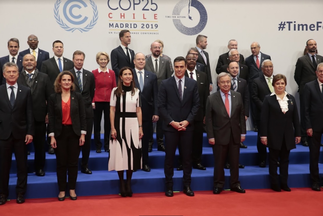 Los líderes en la apertura de la COP25.