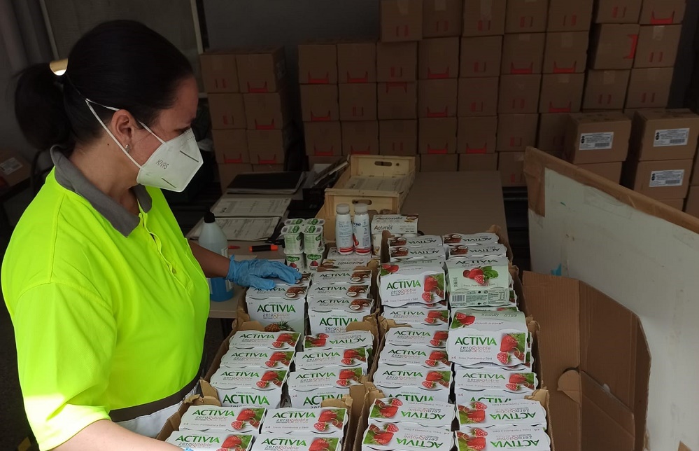 Donación de yogures de Danone.