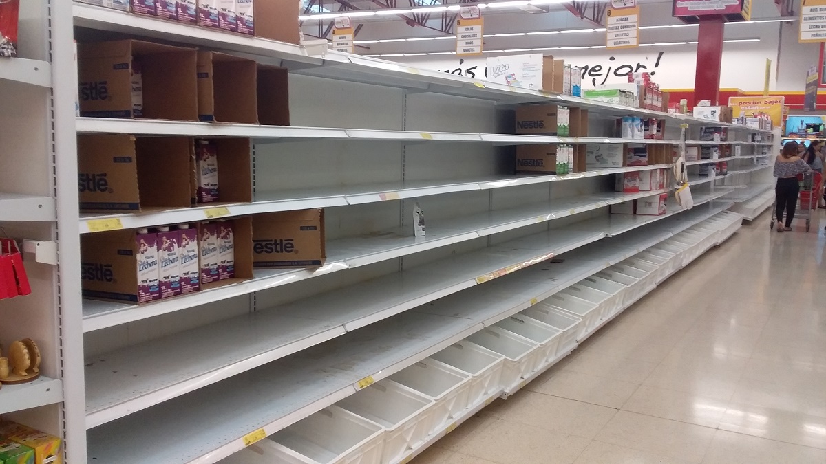 La crisis del coronavirus está dejando a muchos comercios desabastecidos.
