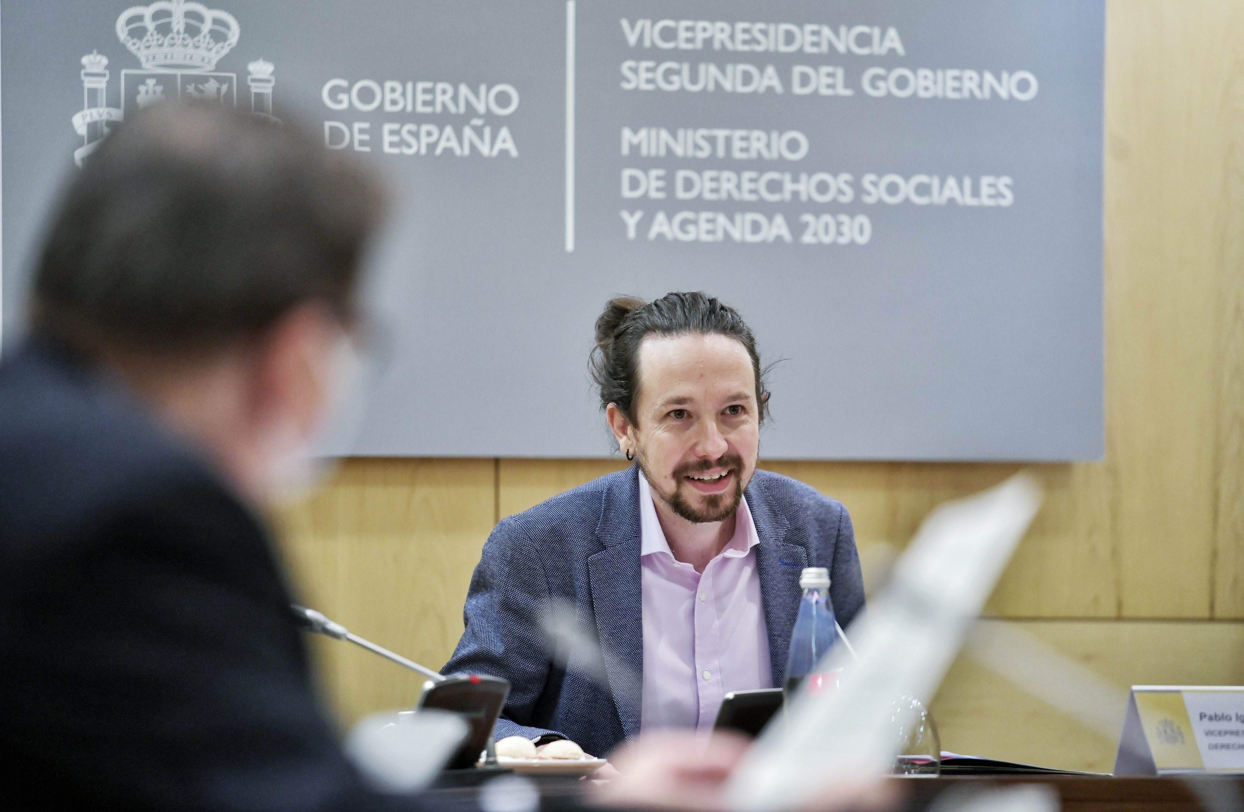 Pablo Iglesias en la Comisión Delegada para la Agenda 2030 (Foto: Vicepresidencia de Derechos Sociales).