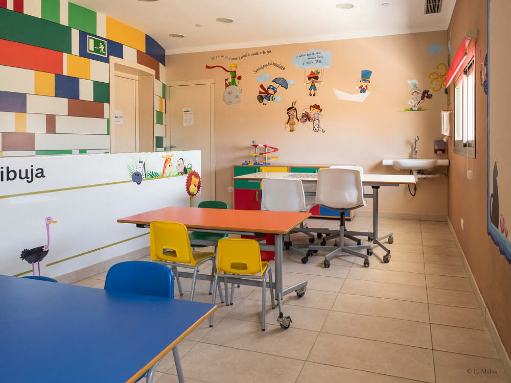 Sala de juegos de una de las casas de Fundación Infantil Ronald McDonald.