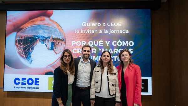 Pilar Hermida (Grupo DIA), Jesús Cobaleda (CEOE), Sandra Pina (Quiero y SB Madrid) y Ana Sáinz (Fundación Seres). 
