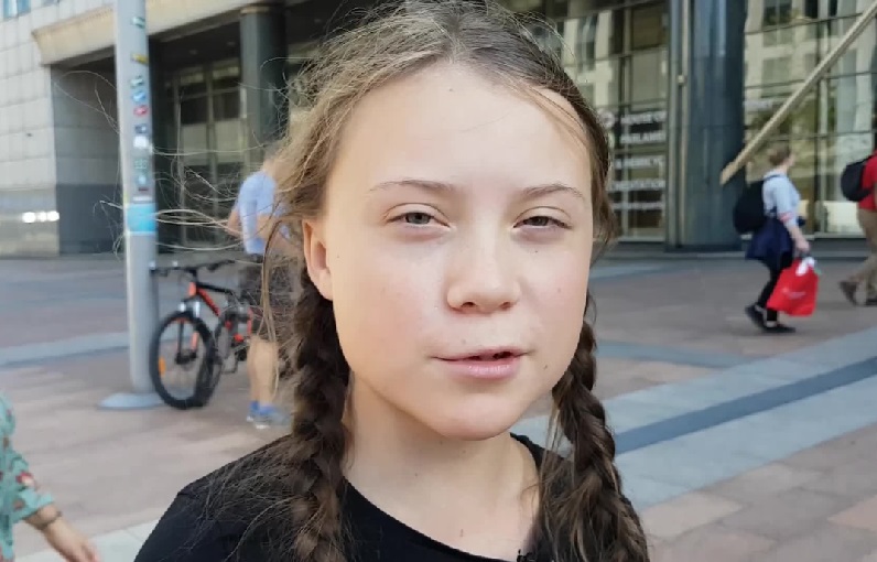 La adolescente Greta Thunberg.