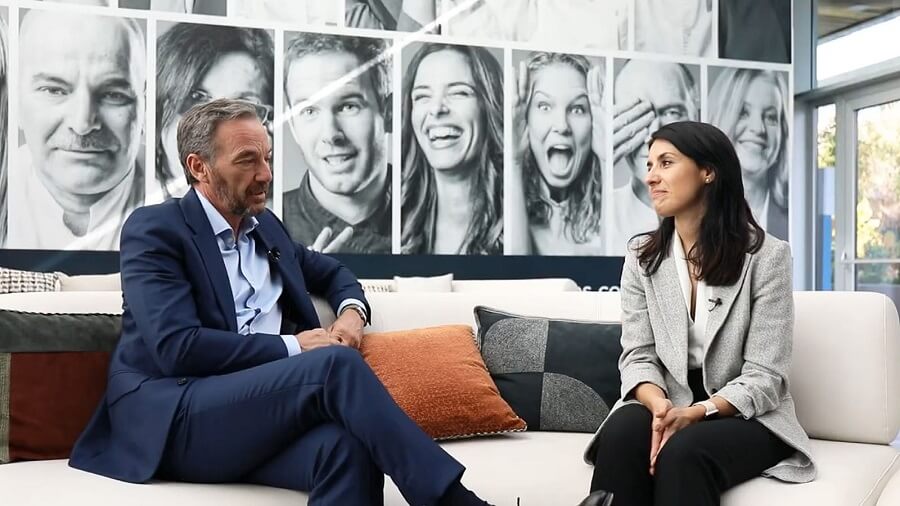 José Ángel Preciados, consejero delegado de ILUNION Hotels, y Ana María López de San Román, directora de Sostenibilidad