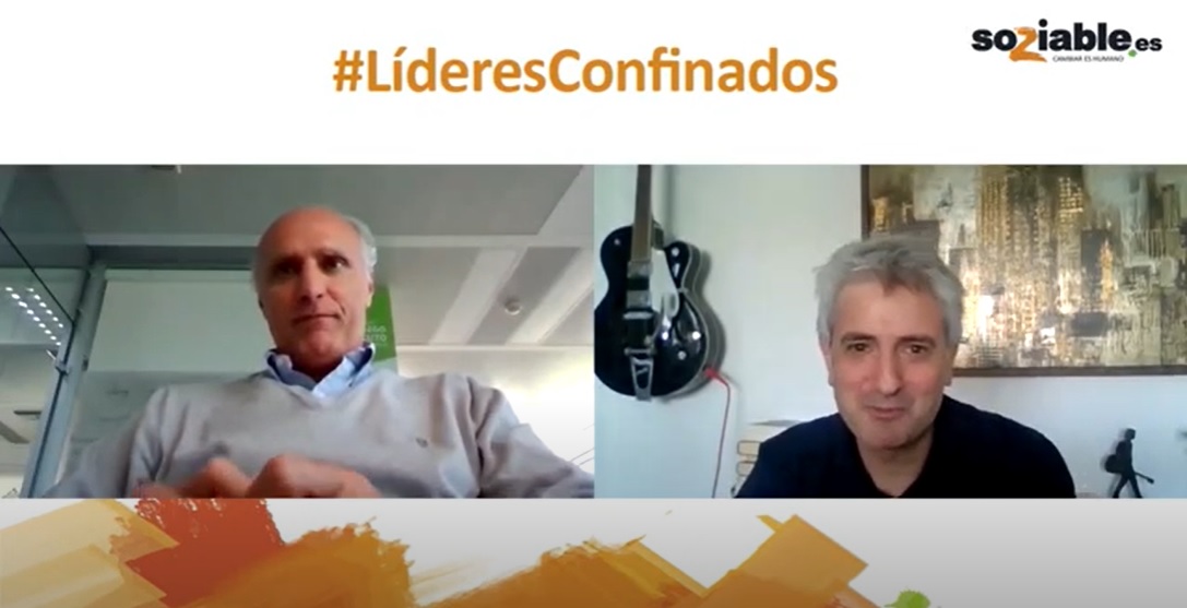 Ignacio Sánchez Villares durante la videoentrevista con Soziable.es