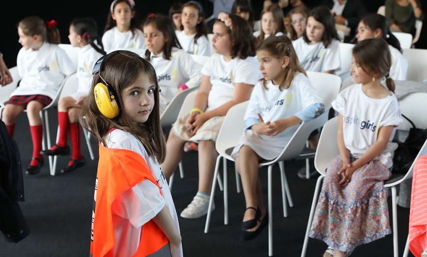 Un momento de un taller de Inspiring Girls en la sede del BBVA
