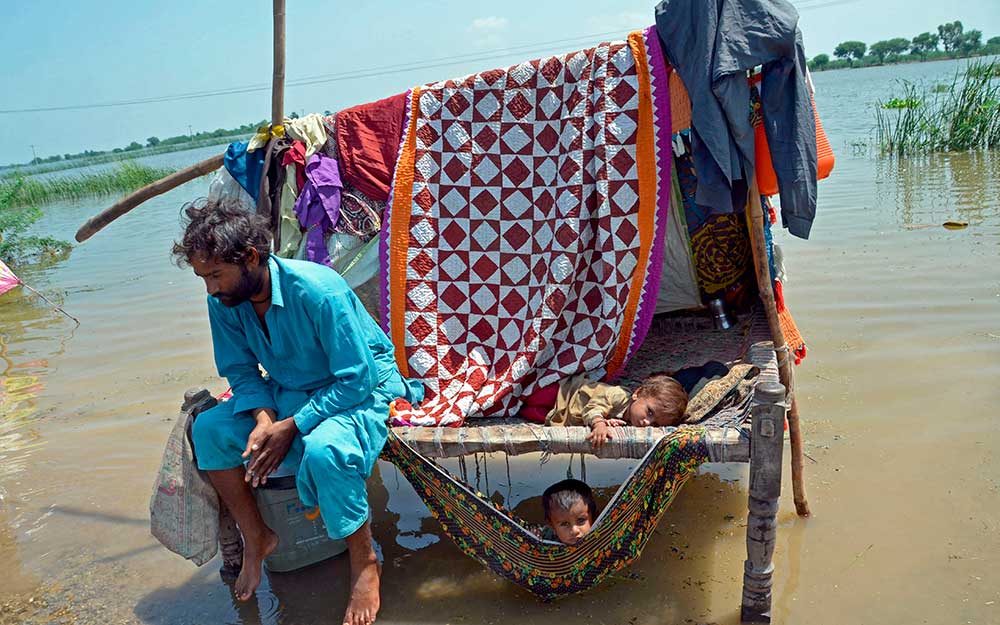 Uno de cada siete habitantes de Pakistán sufre las consecuencias de las inundaciones.