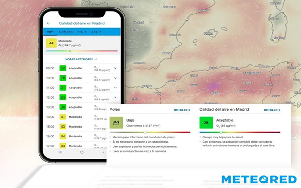 La funcionalidad permite comparar datos sobre la calidad del aire a nivel mundial.