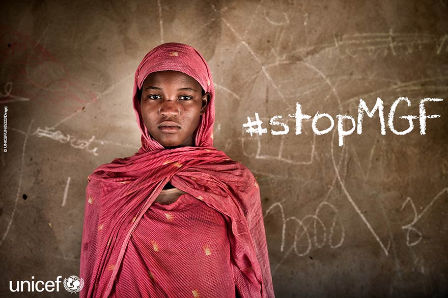Imagen de Unicef contra la mutilación genital femenina.