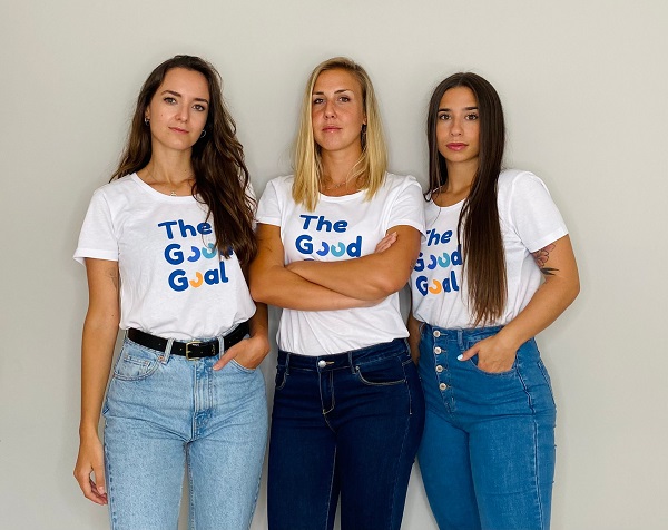 Nerea Mendinueta, Nadia de la Fuente y Nicole Flamarique, fundadoras de 'The Good Goal App'