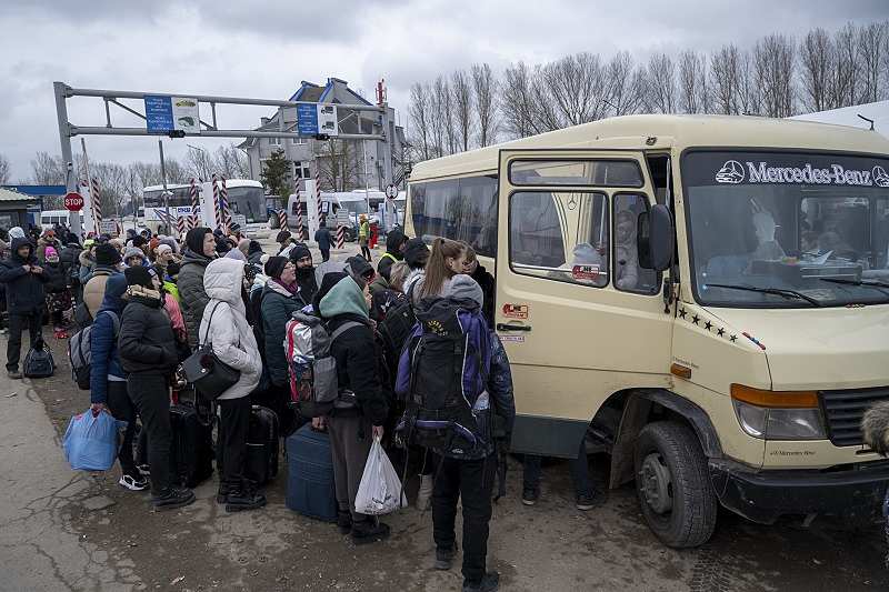 Refugiados ucranianos en la frontera con Moldavia. Fuente: Acción contra el Hambre.