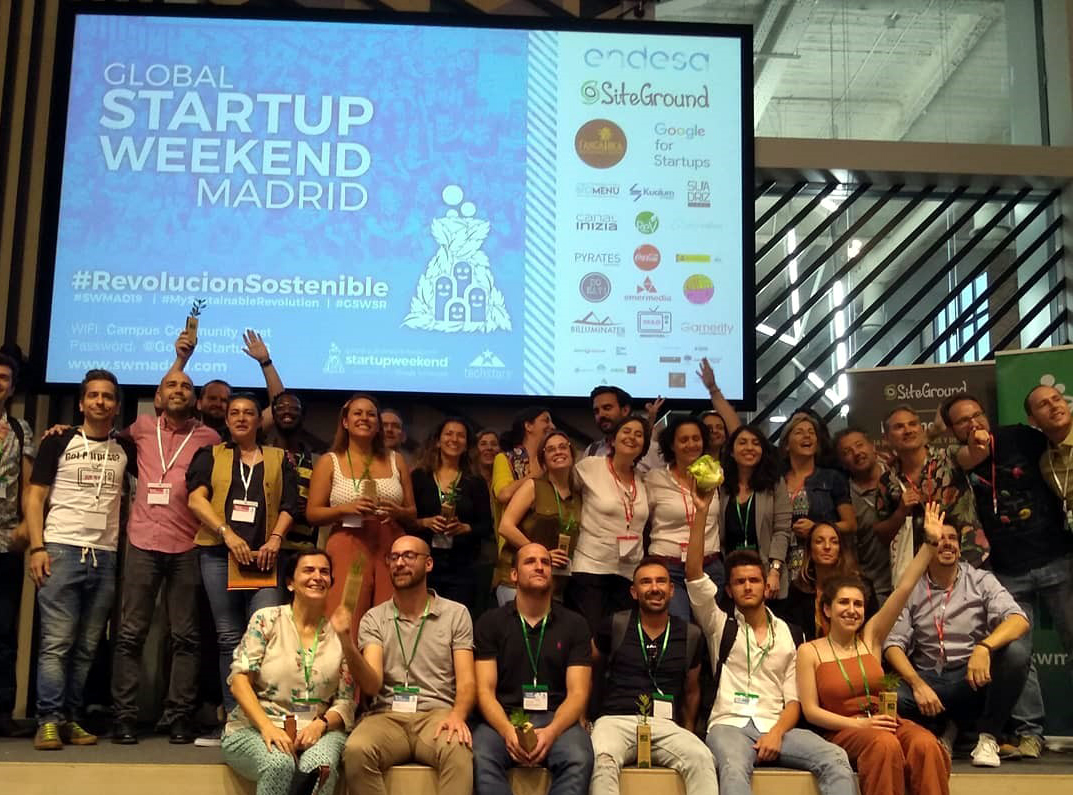 Los equipos ganadores de Startup Weekend.