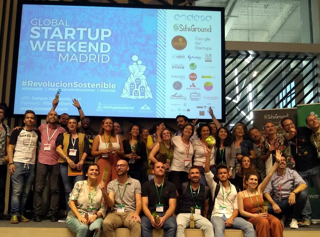Los equipos ganadores de Startup Weekend.
