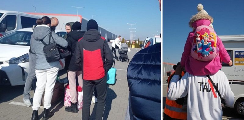 Imágenes de la salida de refugiados hacia España en el convoy solidario.