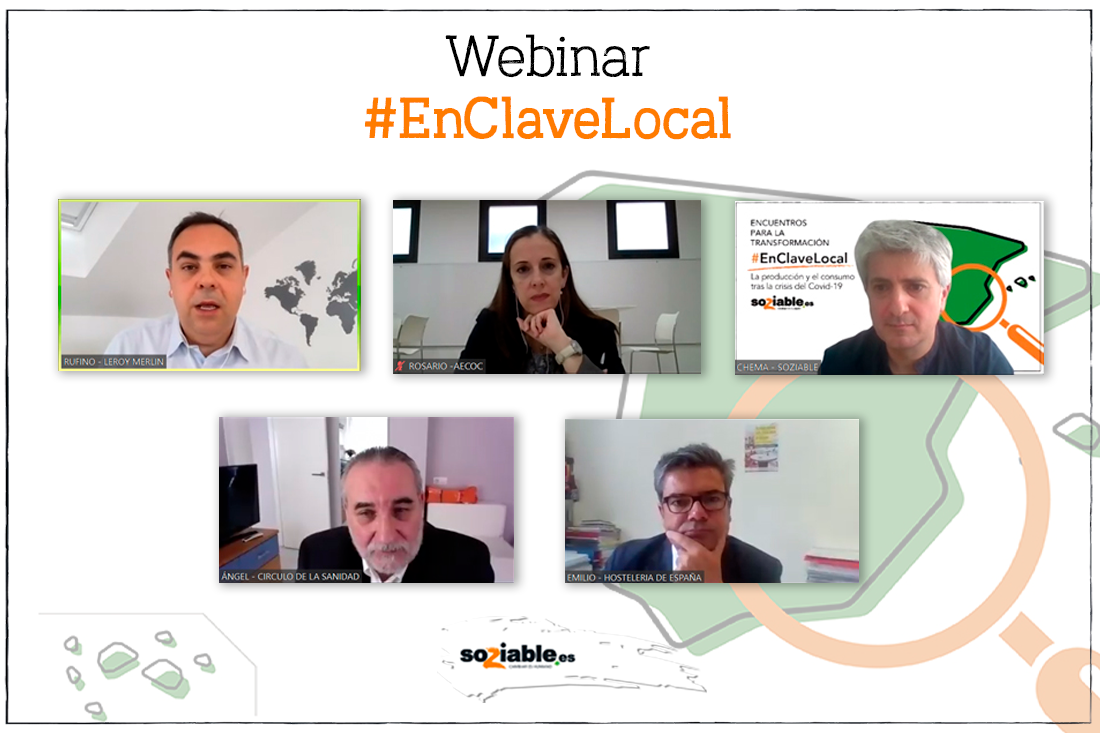 Participantes en el webinar #EnClaveLocal: La producción y el consumo tras la crisis del Covid-19.