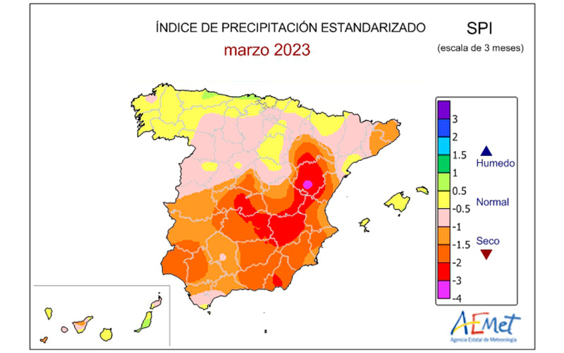 La sequía se ha agravado especialmente en el primer trimestre de este año.