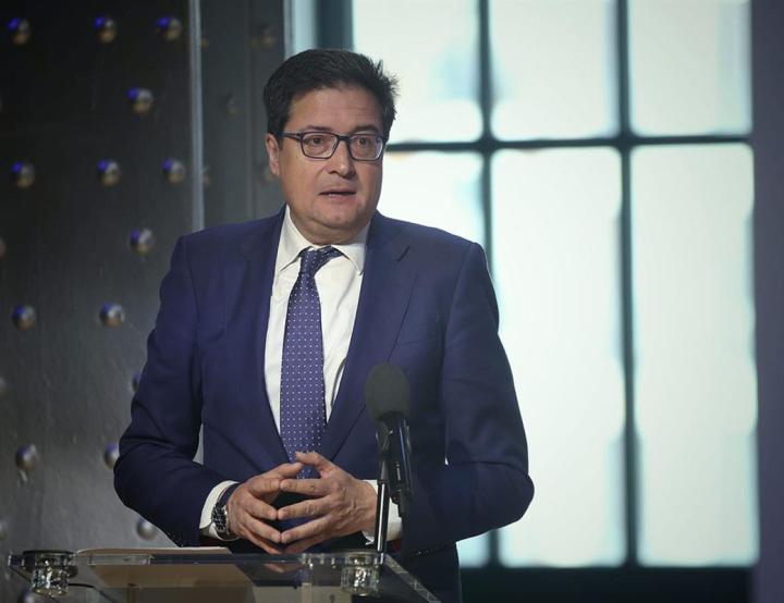 El ministro para la Transformación Digital y de la Función Pública, Óscar López, durante la presentación de la estrategia de Tecnologías Cuánticas de España.