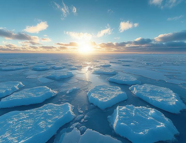 La extensión máxima de hielo en el Ártico este año es, aproximadamente, 80.000 km² más baja que la establecida en marzo de 2017.