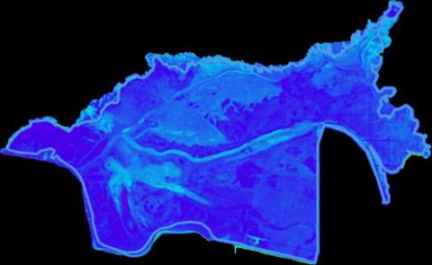 Vista satelital del Parque Nacional de Doñana.