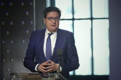 El ministro para la Transformación Digital y de la Función Pública, Óscar López, durante la presentación de la estrategia de Tecnologías Cuánticas de España.