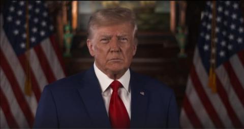 Donald Trump, reelegido presidente de Estados Unidos, durante un discurso.