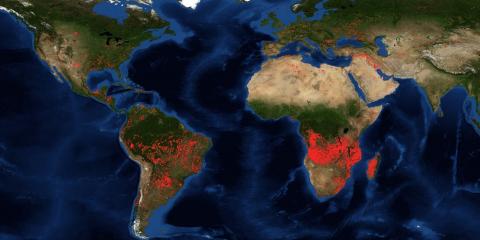 Fotografía tomada por un satélite y difundida por NASA-FIRM