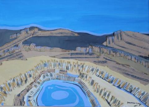 Obra de Mamen Caja que se puede observar en la exposición.