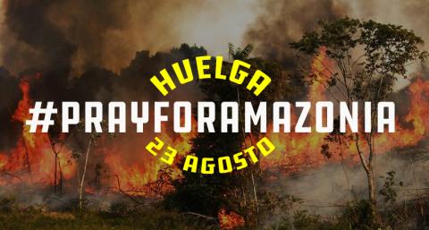 Llamamiento a la huelga frente a las embajadas de Brasil.