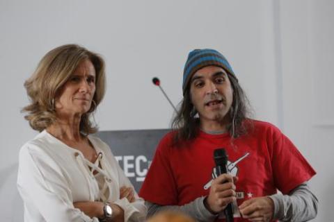 La presidenta de Cotec, Cristina Garmendia, y Chema Alonso, Chief Data Officer de Telefónica.