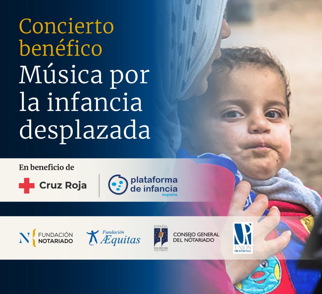 Los fondos recaudados se destinarán a proyectos en favor de los niños refugiados.