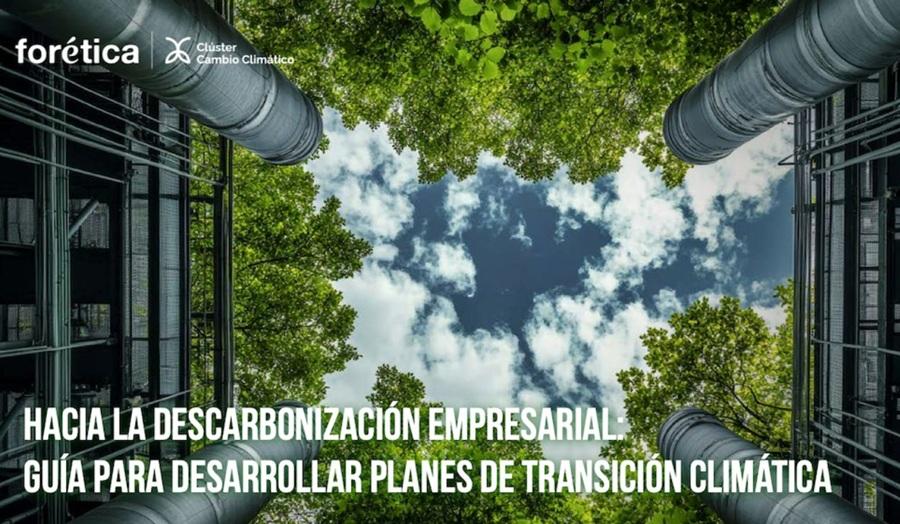 Portada del informe ‘Hacia la descarbonización empresarial: guía para desarrollar planes de transición climática’.
