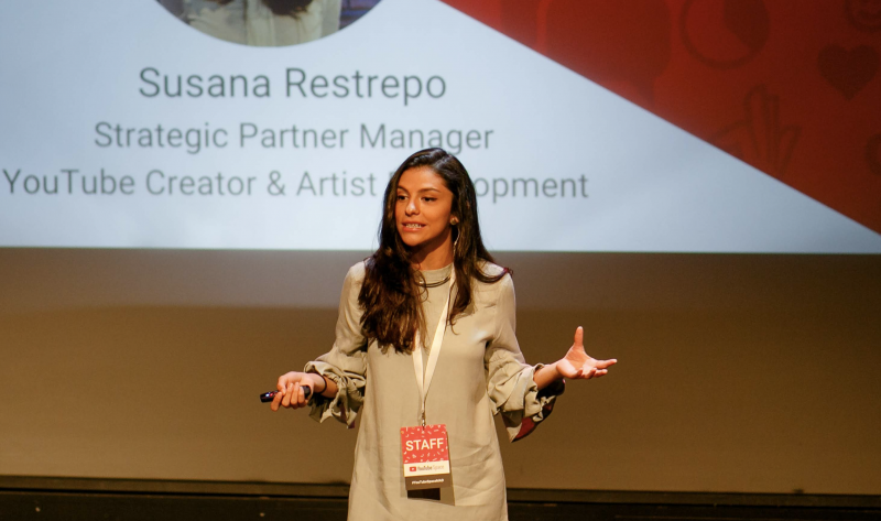 Susana Restrepo, gerente de alianzas con Youtubers de YouTube.